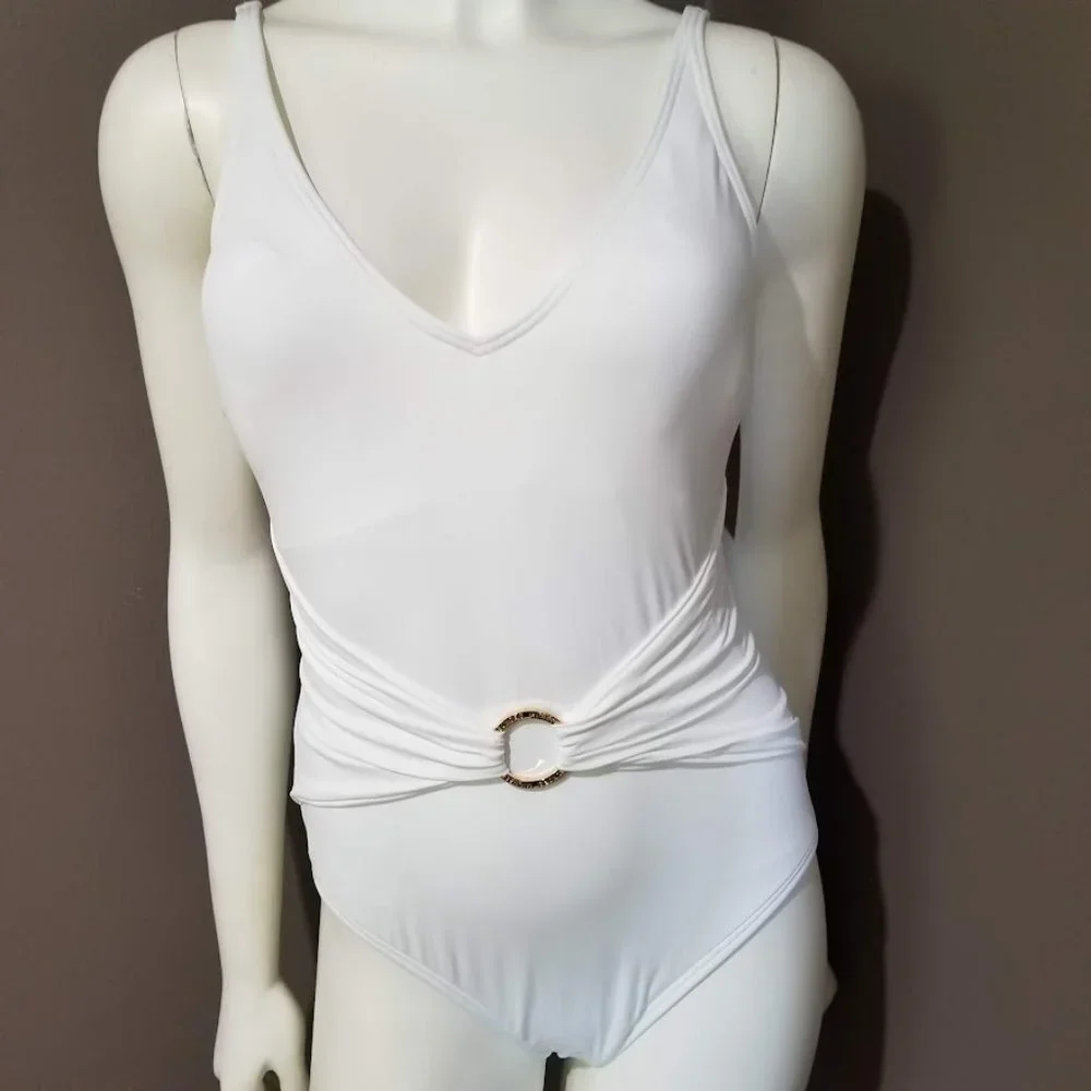 Michael Kors Sash Tummy-Control One Piece Swimsuit Size 10